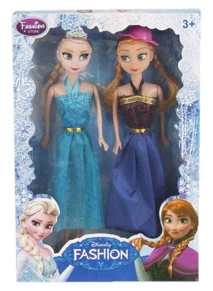 Fashion Star 2-Pieces Frozen Anna And Elsa Doll Set AM1208
