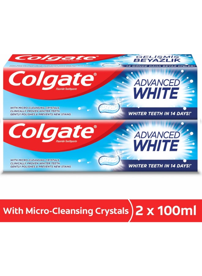 Colgate - Advanced Whitening Toothpaste 100ml Pack of 2 - Image 1