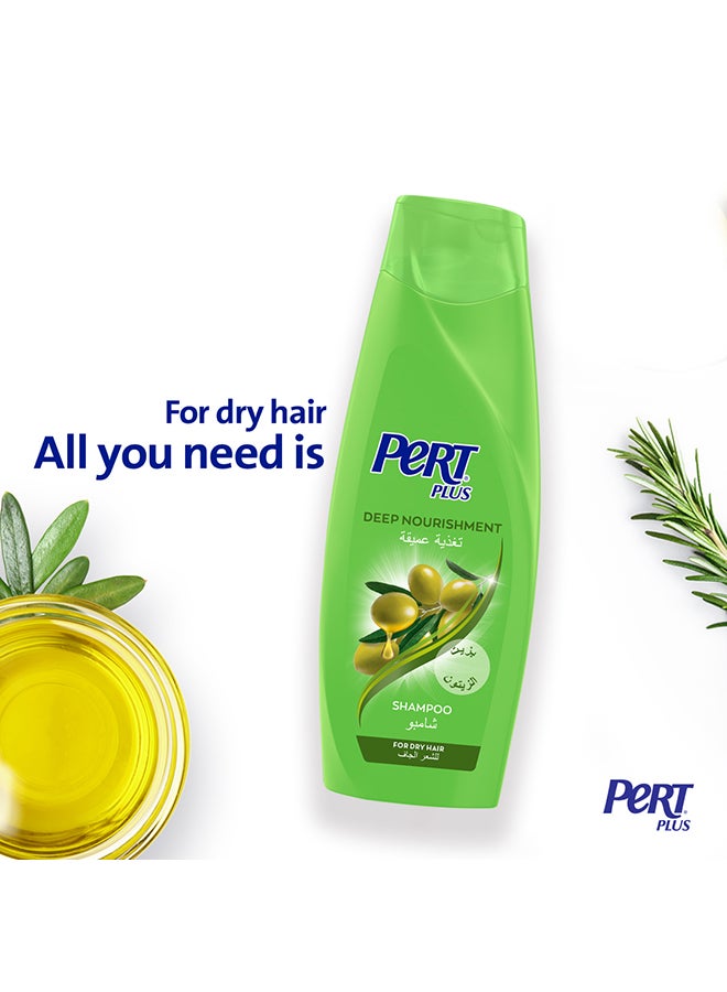 PERT PLUS - Deep Nourishment Shampoo For Dry Hair With Olive Oil And Rosemary Extract Multicolour 400ml - Image 1