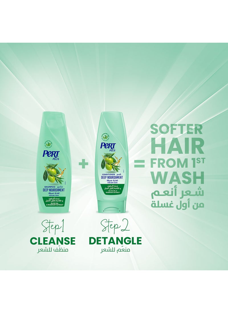 PERT PLUS Deep Nourishment Shampoo For Dry Hair With Olive Oil And Rosemary Extract Multicolour 400ml - Image 5