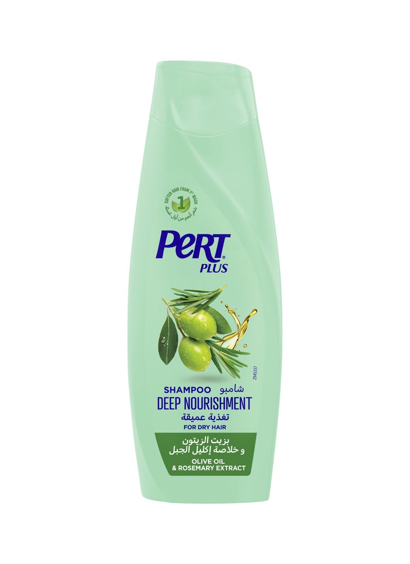 PERT PLUS Deep Nourishment Shampoo For Dry Hair With Olive Oil And Rosemary Extract Multicolour 400ml - Image 1
