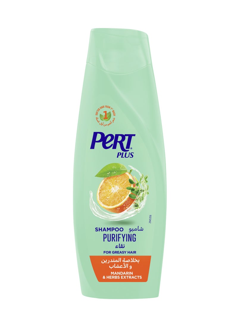 PERT PLUS Purifying Shampoo for Greasy Hair with Mandarin and Herbs Extract 400ml - Image 1