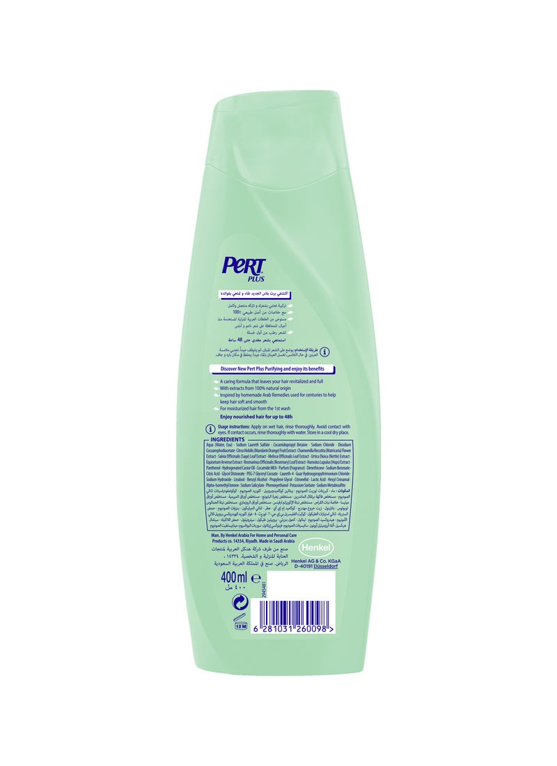 PERT PLUS Purifying Shampoo For Greasy Hair With Mandarin And Herbs Extract 400ml - Image 2