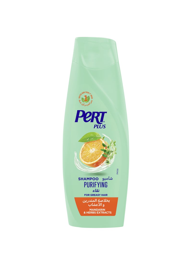 PERT PLUS Purifying Shampoo For Greasy Hair With Mandarin And Herbs Extract 400ml - Image 1