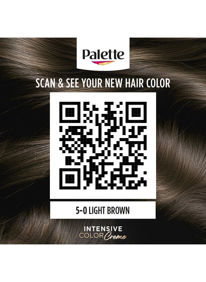 Palette - Intensive Color Crème 5-0 Light Brown 50ml , 50ml , & 10ml - Image 1