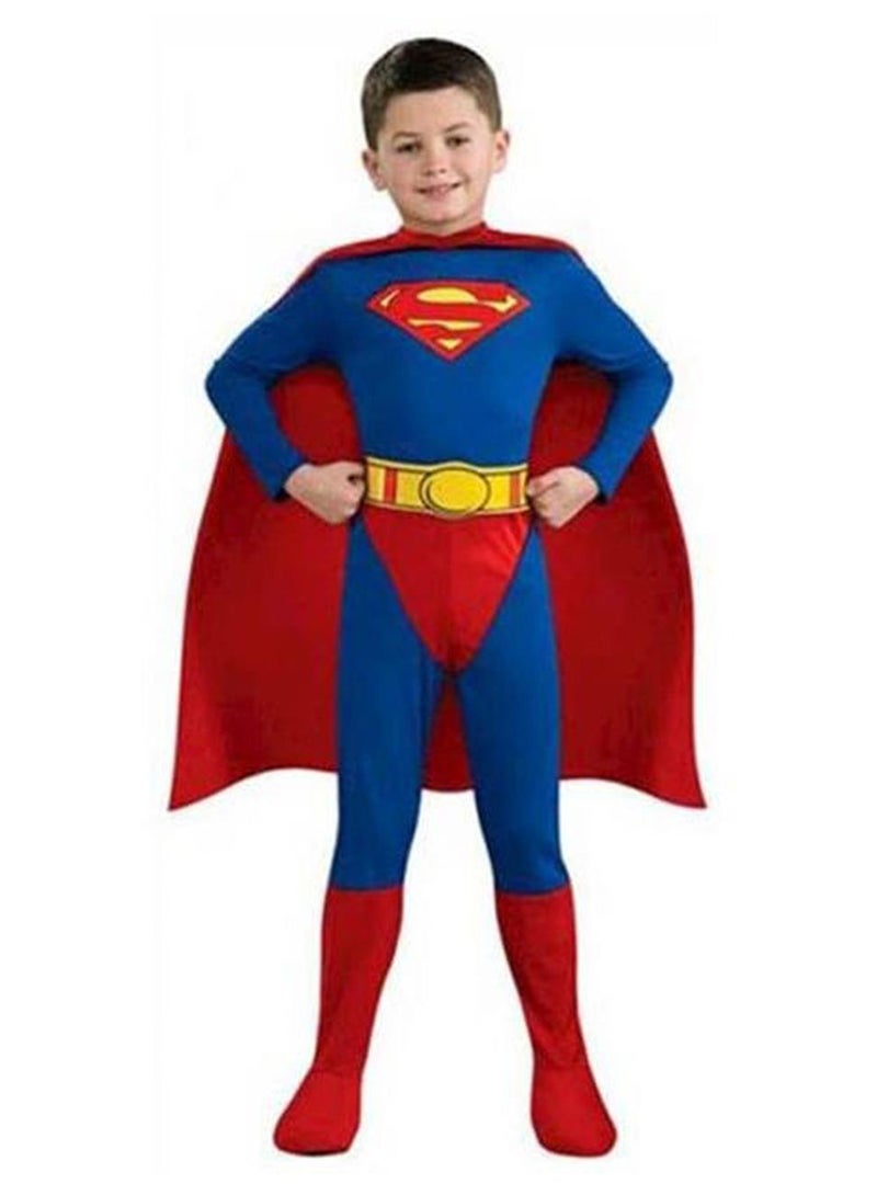 زي تنكري بتصميم فستان تنكري لشخصية سوبرمان بتصميم مريح وجيد التهوية للحفلات - Image 1