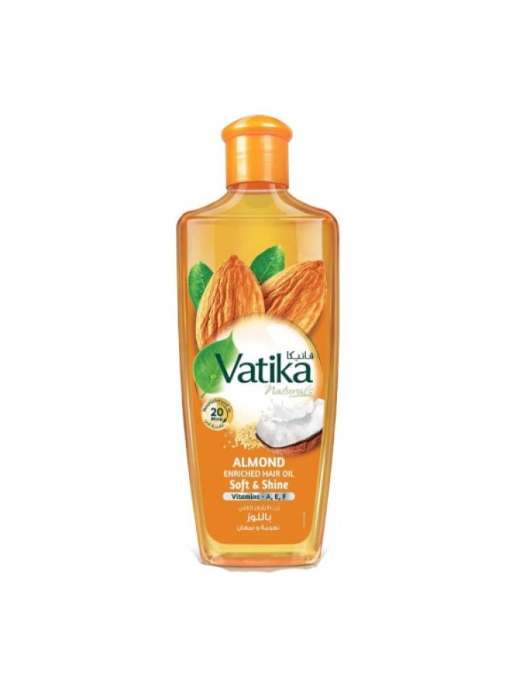 VATIKA Almond Enriched Hair Oil Soft and Shine 300ml - Image 1