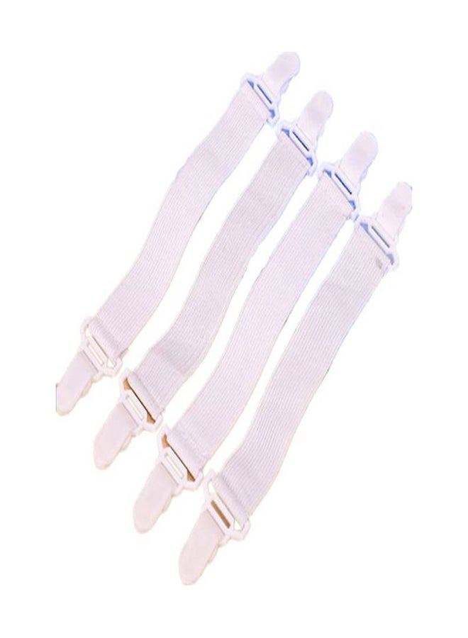 4-Piece Adjustable Bed Sheet Clip Set Pink 24cm - Image 1
