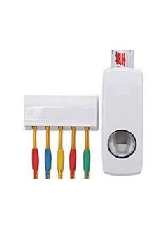 Generic Automatic Squeezing Toothpaste Dispenser White  - Image 1