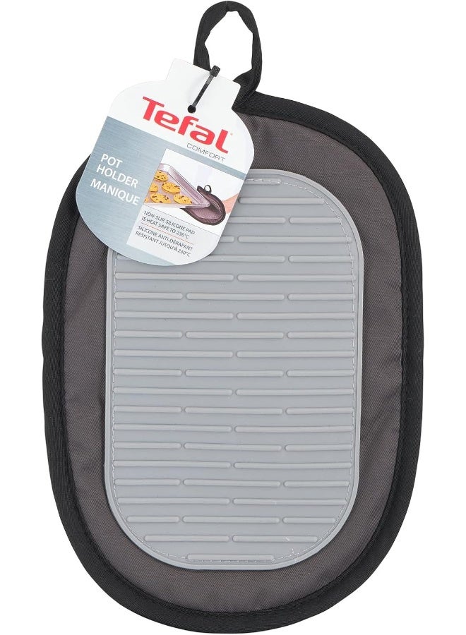 Tefal TEFAL Comfort Pot Holder | Kitcken Tool | High-Heat Resistance | Non-slip inner grip | Ergonomic Design | Black | Silicone | K1298314 Grey/Black 27.6x19.2x7.6cm  - Image 3