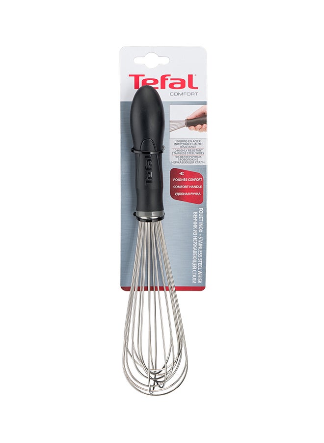 تيفال TEFAL Tools & Gadgets COMFORT WHISK | أدوات ومستلزمات تيفال كومفورت خفاقة | 28 سم | آمنة للغسل في غسالة الصحون | مقبض مريح وغير قابل للانزلاق | عالية الجودة ومقاومة للحرارة | تصميم احترافي | K1291714 أسود/ فضي ‎31.9x7.9x5.9سم  - Image 3