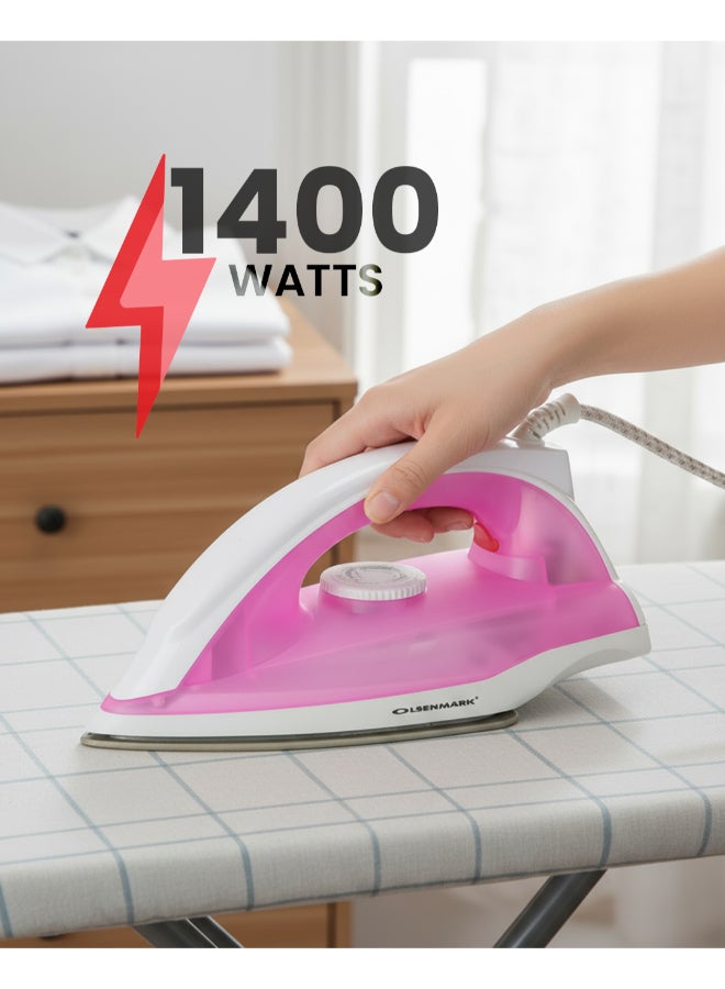 Olsenmark Dry Iron 1200 W Omdi1696 White/Pink - Image 5