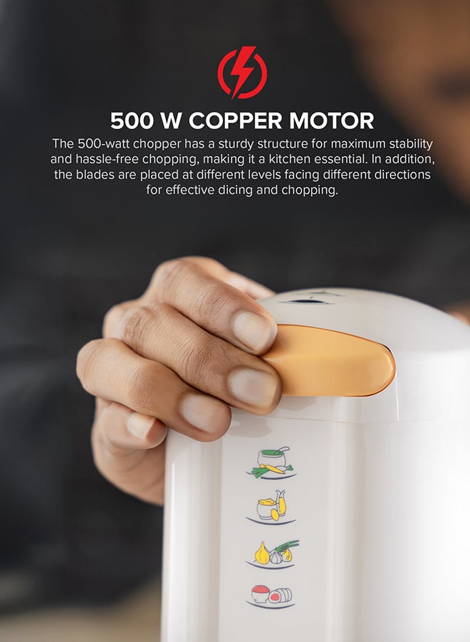 Electric Multi Chopper 500 ml 500 W OMC2246 White/Clear