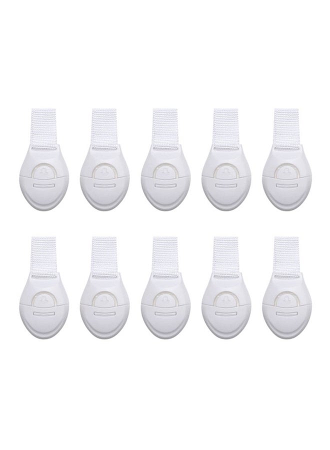 10-Piece Drawer Door Cabinet Cupboard Toilet Safety Locks Baby - Image 1