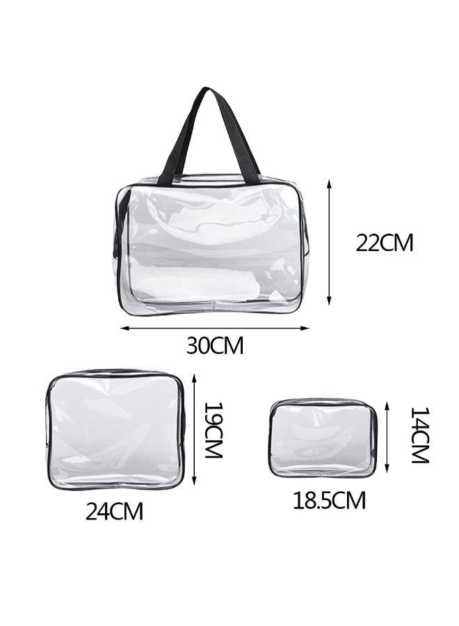 حقيبة مستحضرات تجميل شفافة أخضر - Image 3