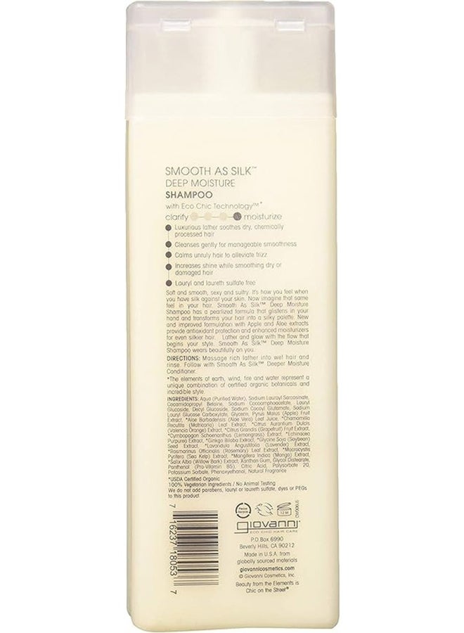 Giovanni Giovanni Smooth As Silk Deep Moisture Shampoo, For Damaged Hair, Increases Shine & Calms Unruly Hair 250ml  - Image 2