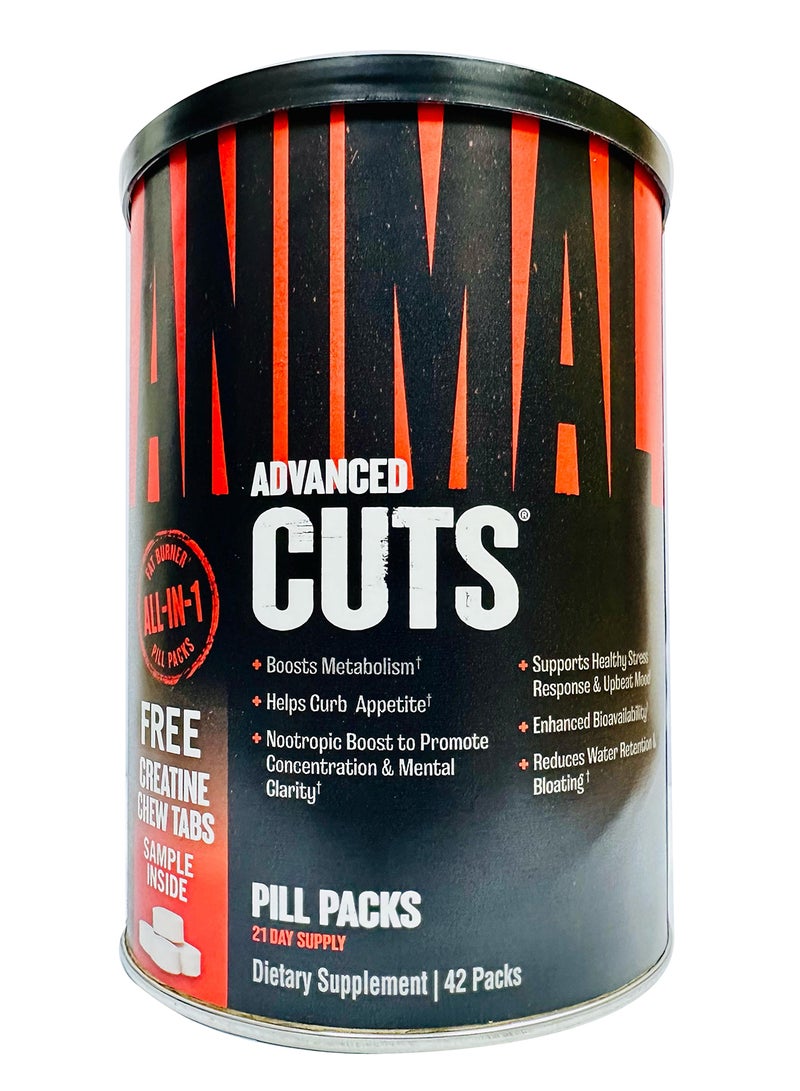 UNIVERSAL NUTRITION Animal Advanced Cuts Pill Pack 21 Day Supply Dietary Supplement - 42 Packs  - Image 1