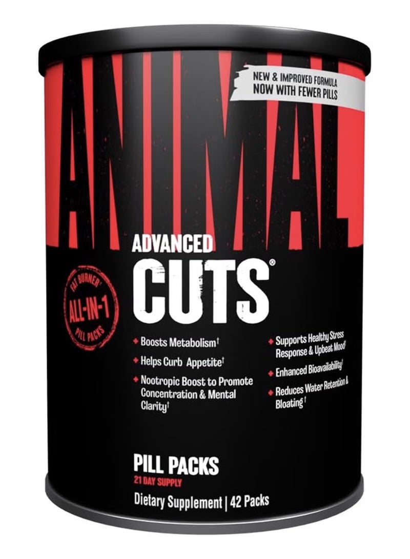 UNIVERSAL NUTRITION Animal Advanced Cuts Pill Pack 21 Day Supply Dietary Supplement - 42 Packs  - Image 1