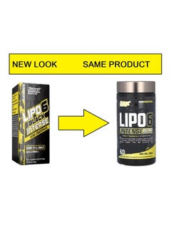 Lipo-6 Black Ultra Concentrate Intense Fat Burner Supplement - 60 Capsules