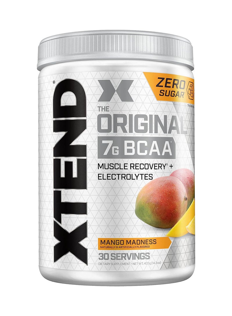 SCIVATION Xtend No Suger The Original 7G Bcaa Muscle Recovery + Electrolytes Mango Madness Naturally &Artificially Flavored 405 gram 30-Serving  - Image 1