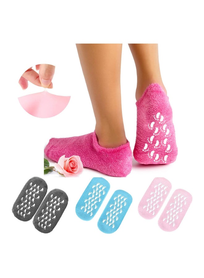 Generic - 1 Pair Moisturizing Treatment Gel Spa Socks Multicolour - Image 1