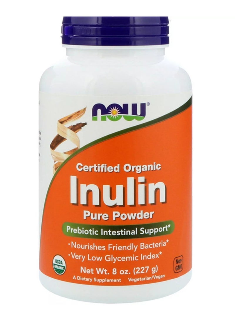 Certified Organic Inulin Prebiotic Pure Powder 227 g