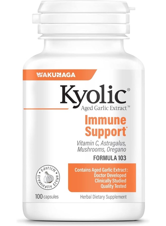 Kyolic Aged Garlic Extract Immune Support 100 Capsules Packaging May Vary - Image 1