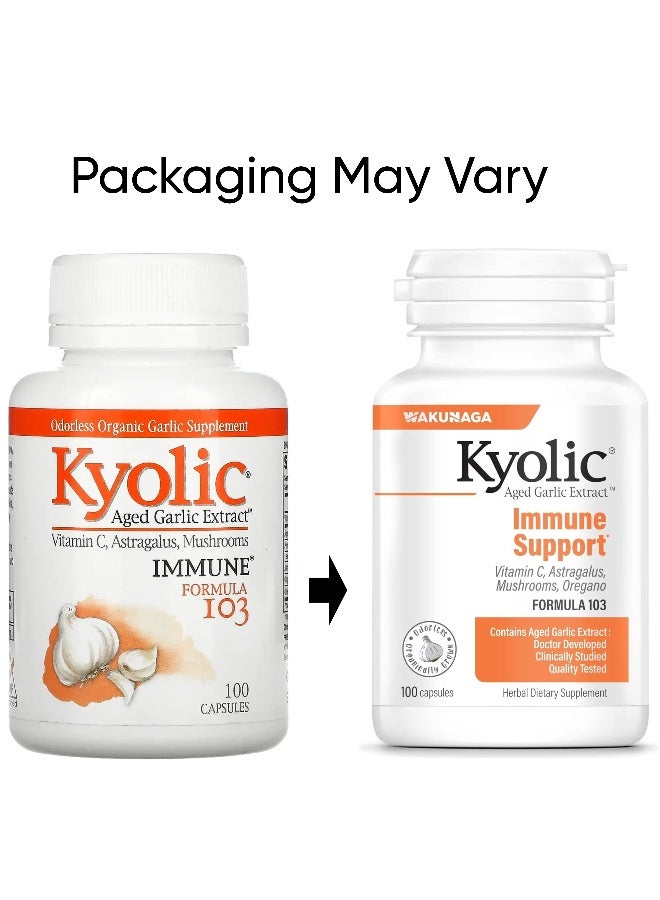 Kyolic Aged Garlic Extract Immune Support 100 Capsules Packaging May Vary - Image 2