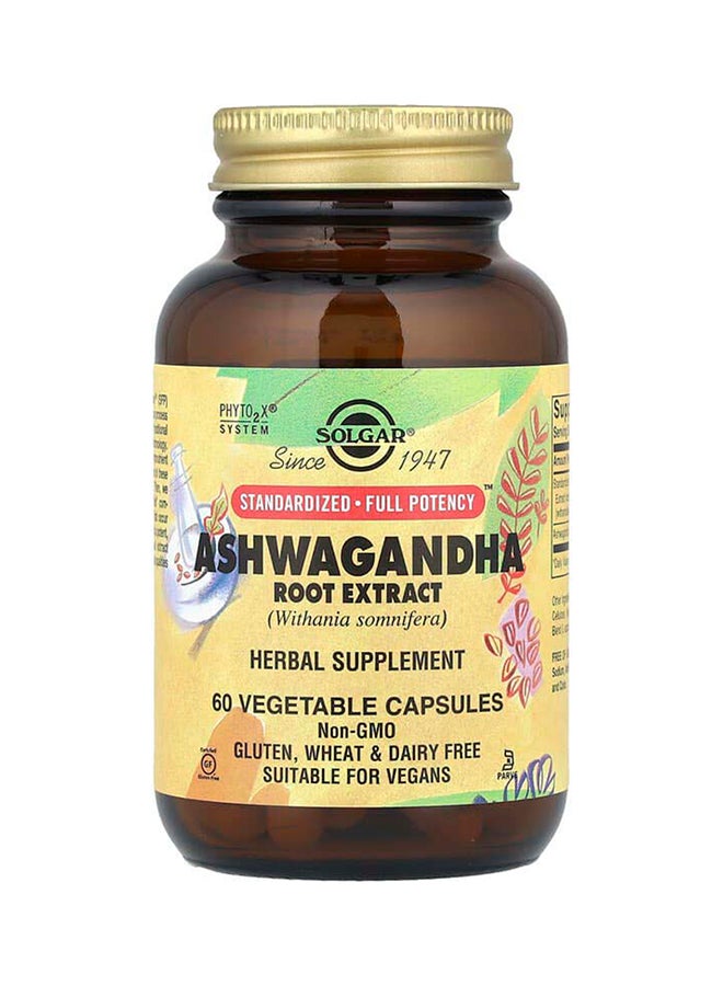 Solgar, Ashwagandha Root Extract, 60 Vegetable Capsules - Image 1