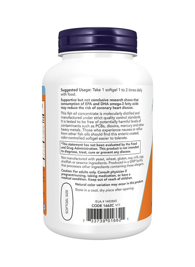 Now Foods Ultra Omega-3 500 EPA / 250 DHA 180 Softgels - Image 3