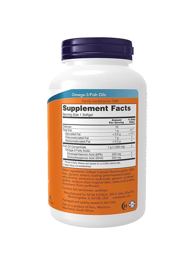 Now Foods Ultra Omega-3 500 EPA / 250 DHA 180 Softgels - Image 2