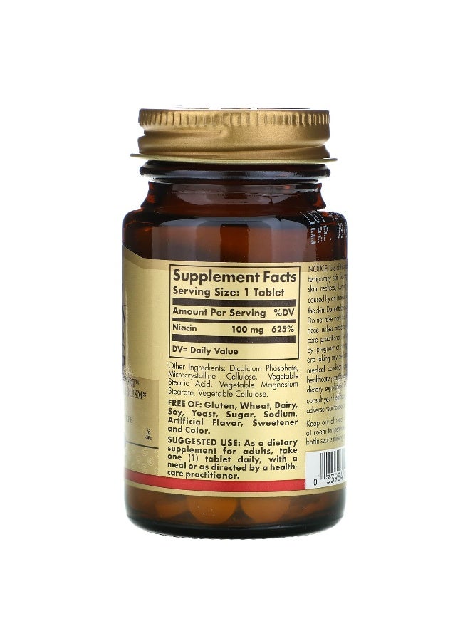 Solgar Niacin (Vitamin B3) 100 mg, 100 Tablets - Image 5