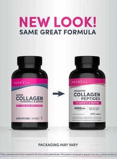 NEOCELL Super Collagen, + Vitamin C & Biotin, 270 Tablets  - Image 1