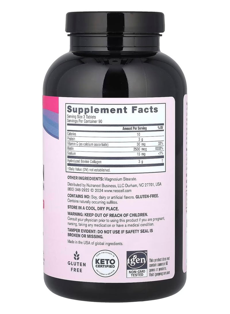 NEOCELL - Grassfed Collagen Peptides + C And Biotin 270 Caplets - Image 1