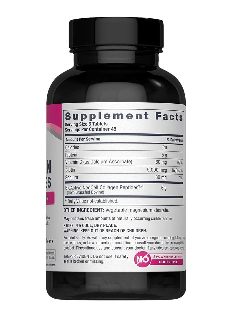 NEOCELL Grassfed Collagen Peptides + C And Biotin 270 Caplets- 3000 Mg - Image 2