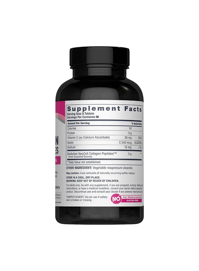 NEOCELL Grassfed Collagen Peptides + Vitamin C + Biotin | 6g Collagen Type 1 & 3 | 5,000mcg Biotin | Supports Healthy Hair, Skin, Nail & Joints | 270 Tablets - Image 2