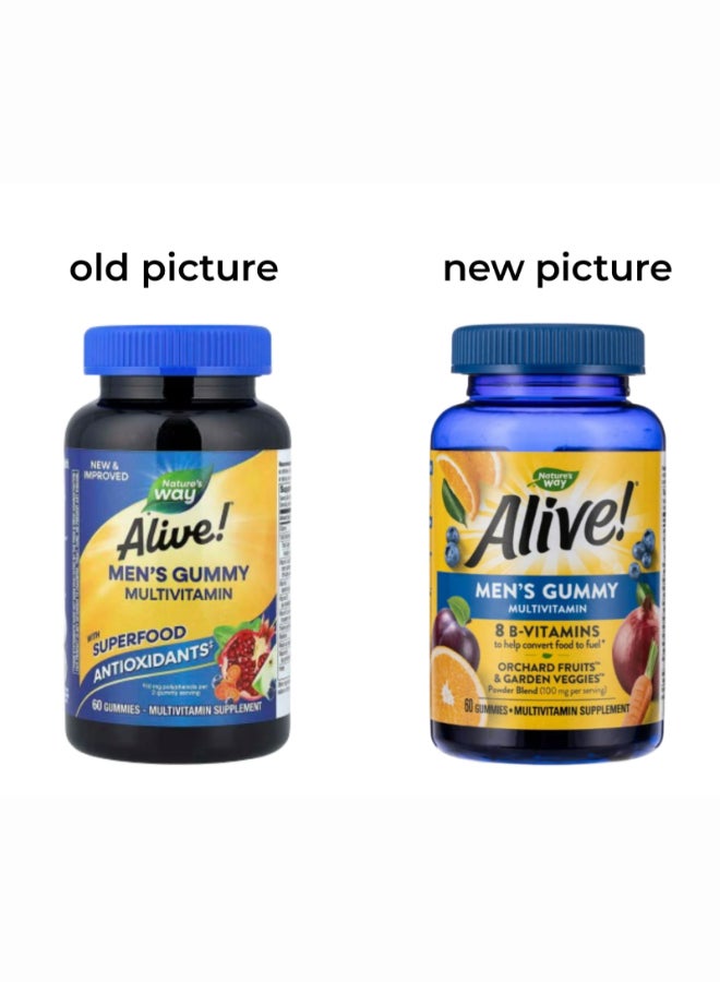 Nature's Way, Alive!Â® Men's Gummy Multivitamin, Fruit, 60 Gummies - Image 1