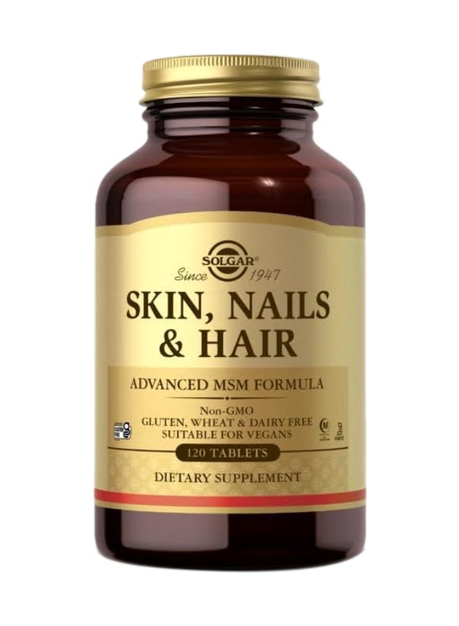 Solgar - Skin, Nails And Hair, Advanced Msm Formula 120 Tablets - Image 1