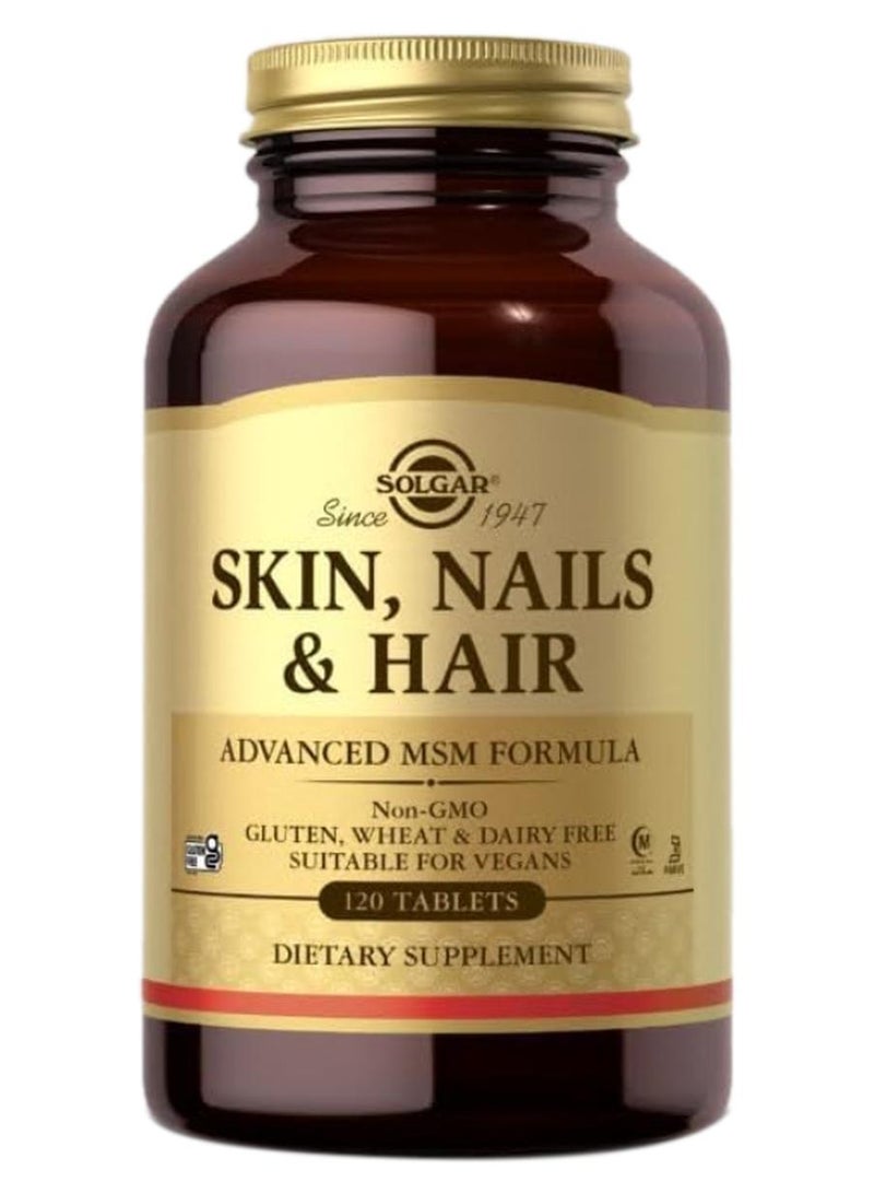 Solgar Skin, Nails And Hair, Advanced Msm Formula 120 Tablets - Image 1