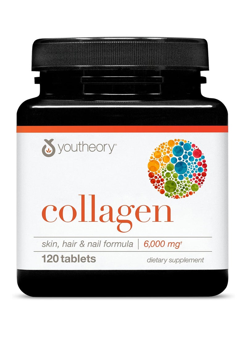 youtheory Collagen Skin, Hair And Nail Formula - 120 Tablets - Image 1