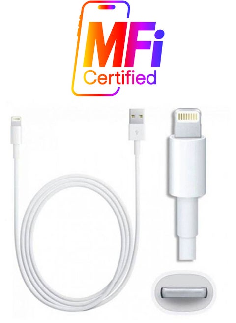 كابل لايتنينج إلى USB - 2 متر أبيض أبيض