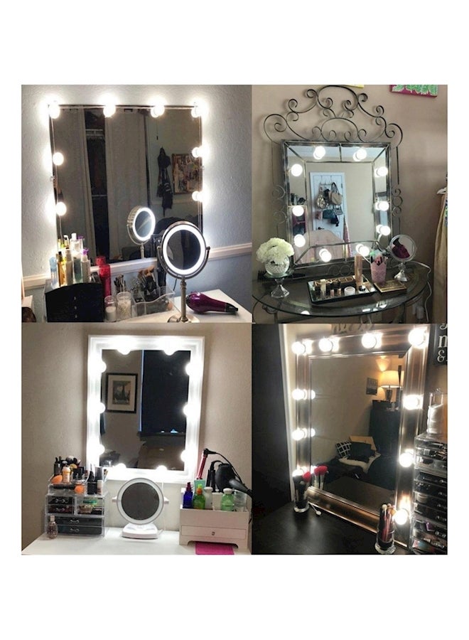 GE 10-Piece LED Vanity Mirror Light Set Brown/White 45*45*51cm  - Image 1