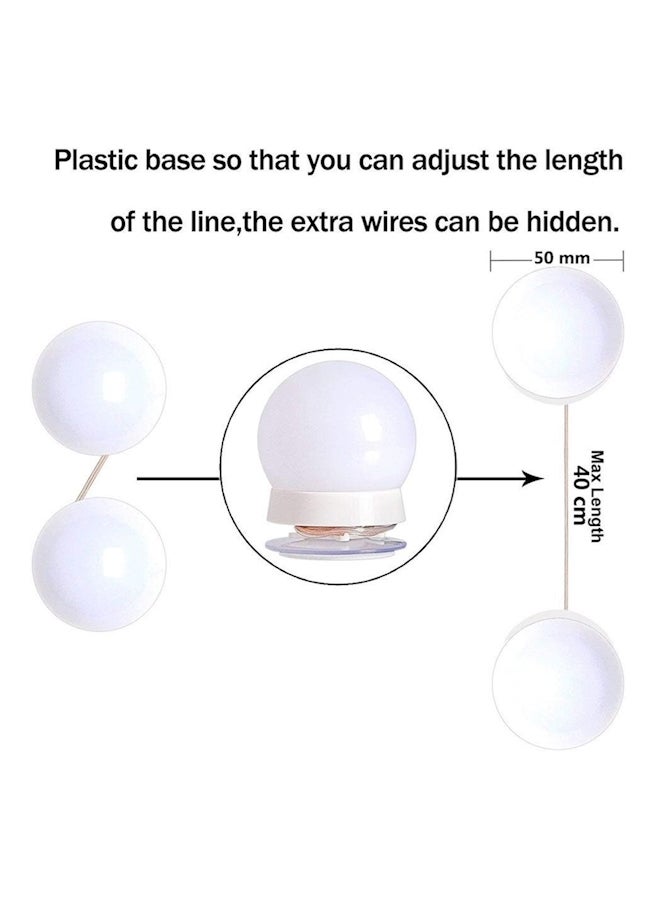 GE 10-Piece LED Vanity Mirror Light Set Brown/White 45*45*51cm  - Image 2