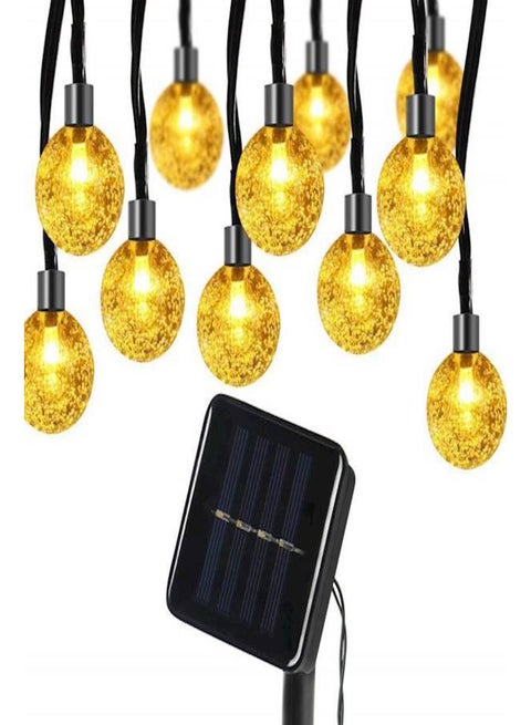 30-Piece Solar String Decoration Lights Yellow 372grams