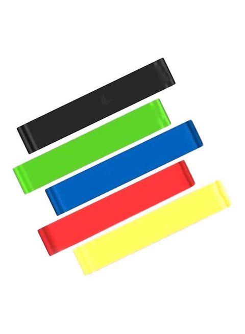 Set Of 5 Crossfit Latex Resistance Bands 0.37pound 0.37pound