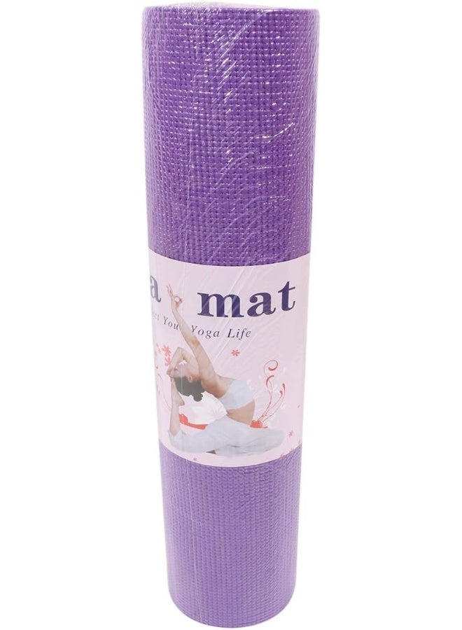 Generic 6mm Thick Yoga Mat Durable Non-Slip - Purple  - Image 2