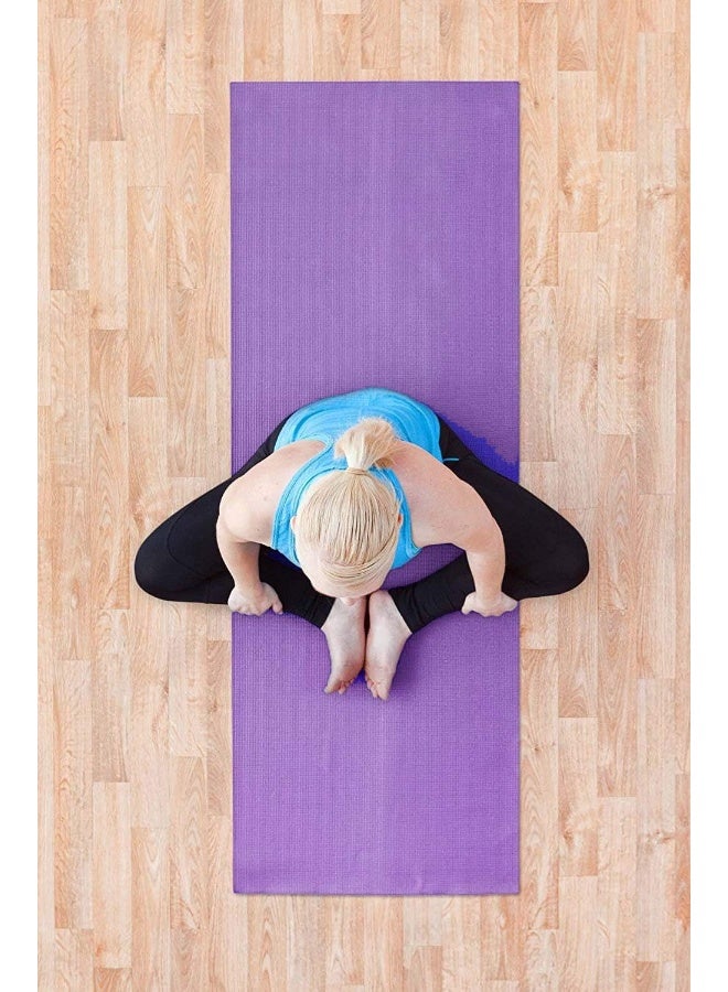 Generic 6mm Thick Yoga Mat Durable Non-Slip - Purple  - Image 3