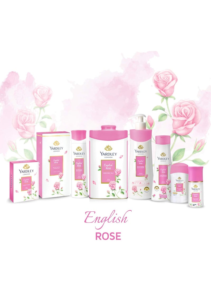ياردلي مجموعة صابون الورد الإنجليزي الفاخر مكونة من 3 قطع وردي 100جرام - Image 4