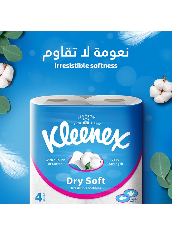 كلينيكس عبوة ورق تواليت دراي سوفت من طبقتين - 200 ورقة من 12 بكرة مناديل 200 Sheets  - Image 2