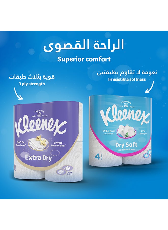 Kleenex - 2 Ply Dry Soft Toilet Tissue Paper 12 Rolls 200 Sheets - Image 1